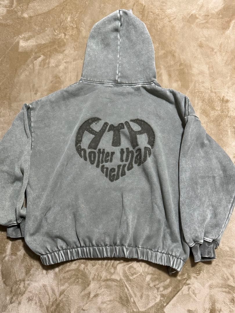 美品 HTH heart logo hoodie 緑 セットアップ