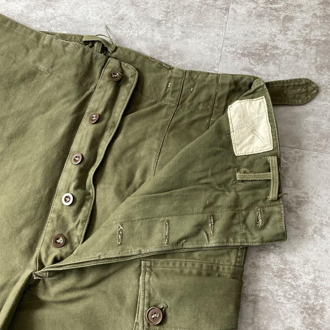 50s オランダ軍 実物 ダブルフェイス カーゴパンツ ボタンフライ