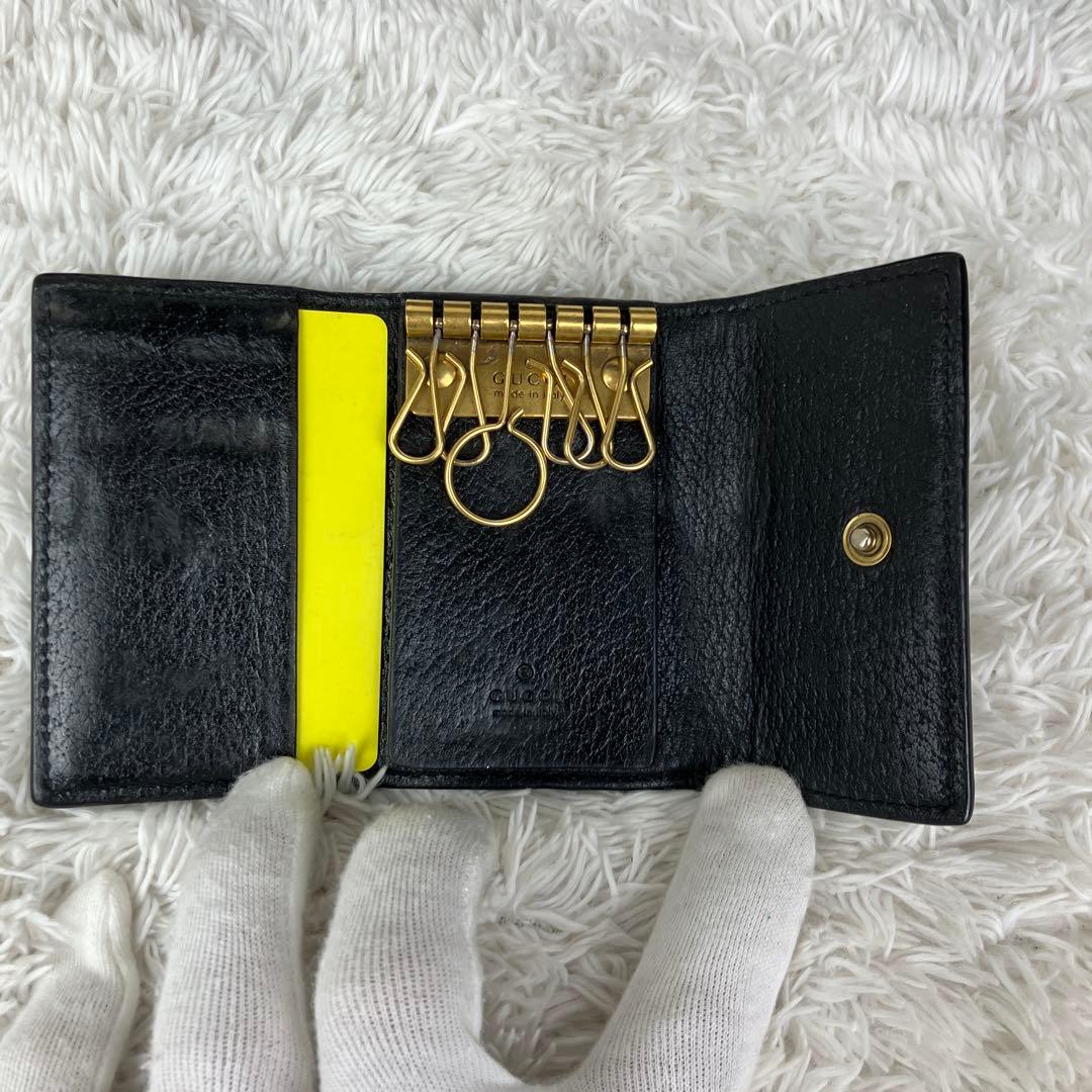 美品✨GUCCI グッチ キーケース 6連 アニマリエ ビー 蜂 ブラック 黒
