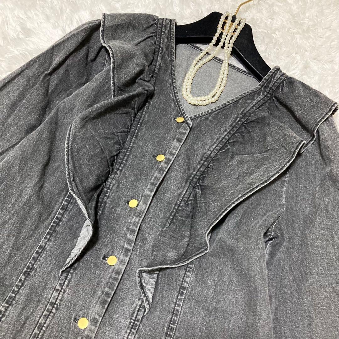 極美品♡ ダイアグラム ラッフルティアードワンピース 38 ブラック