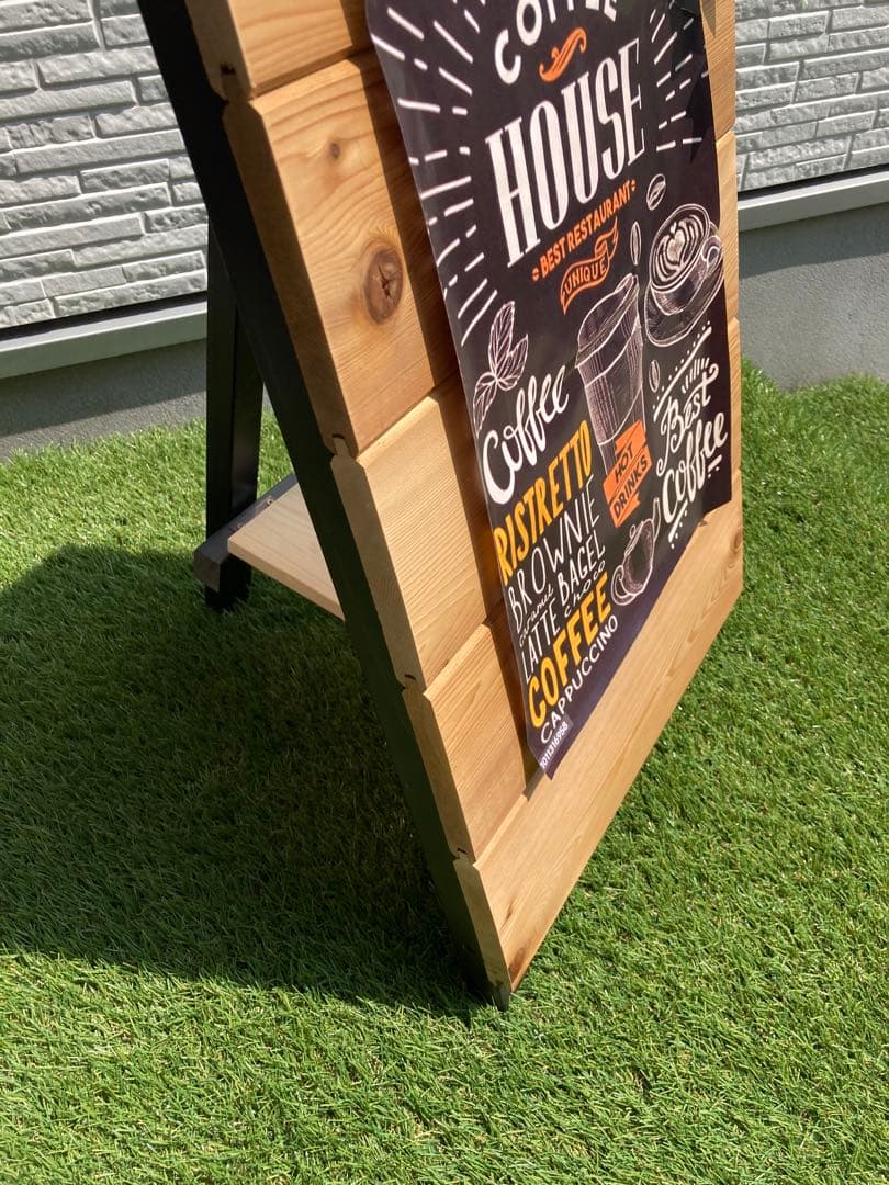 Ａ型看板　レトロ　かっこいい　ヴィンテージ　米杉　レトロ　大きいＳＬＬ おまけ