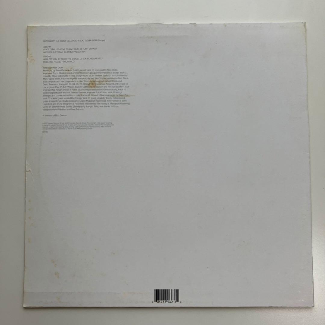 NEW ORDER/ GET READY LP 2001年