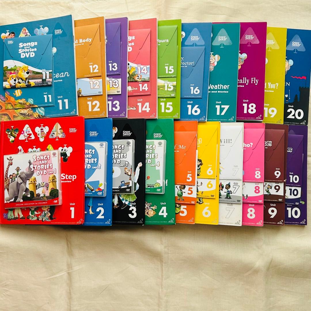 語学・辞書・学習参考書 GrapeSEED Songs and Stories CD DVD 1-20