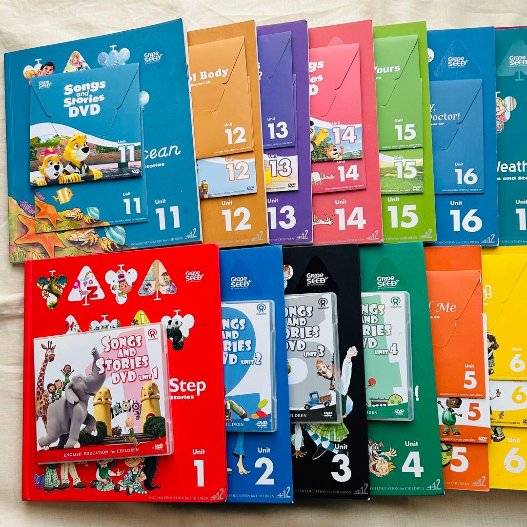 語学・辞書・学習参考書 GrapeSEED Songs and Stories CD DVD 1-20