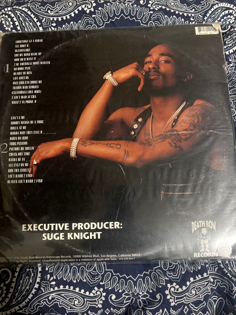 2PAC all eyez on me レコード オリジナル盤4LP