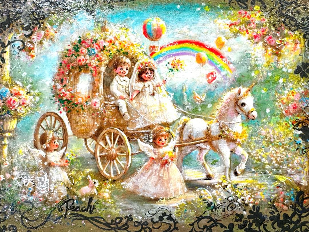 ぷるぷる侍　絵画原画《小さな恋の御伽草子》