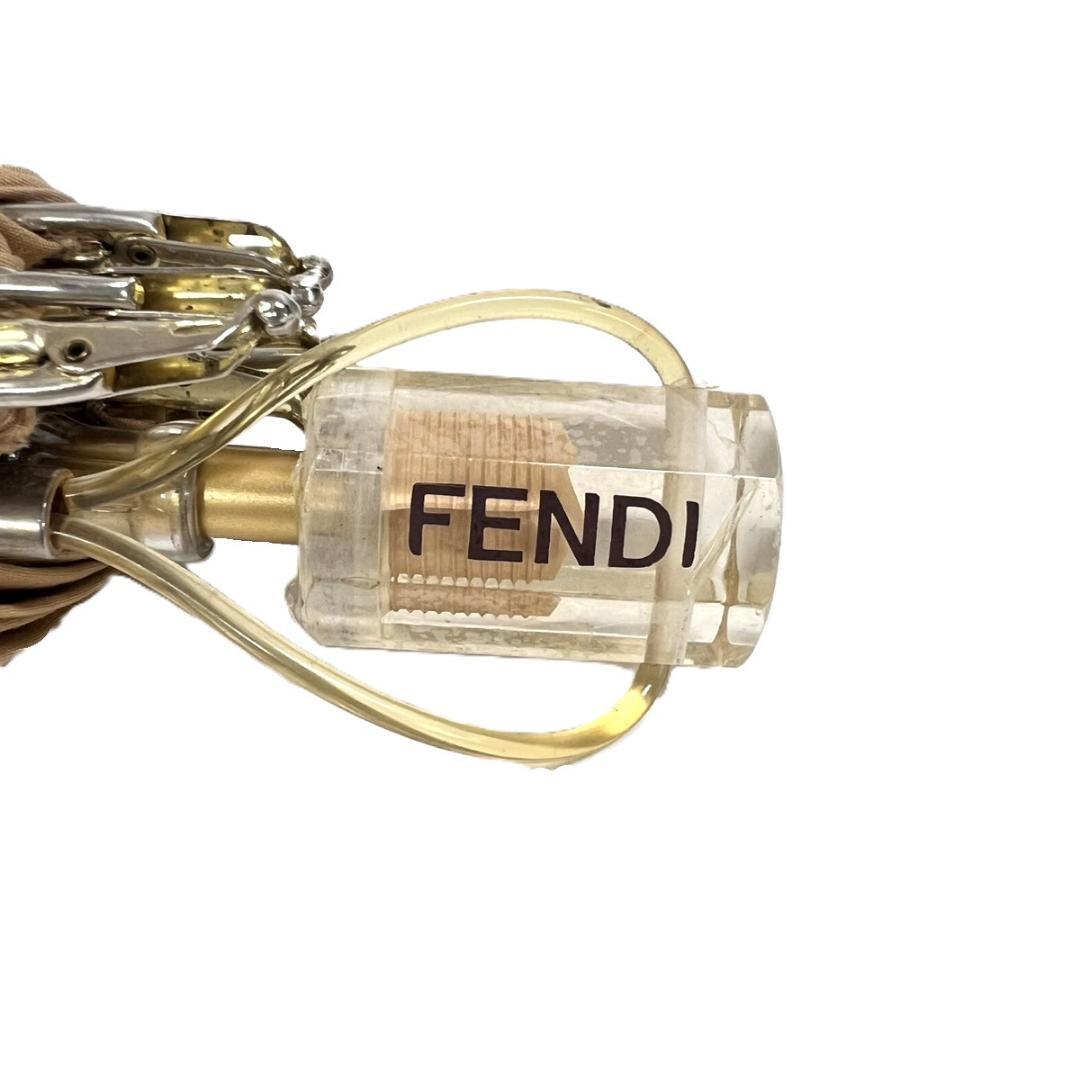 12-100 FENDI フェンディ 折り畳み傘 日傘 レース ベージュ