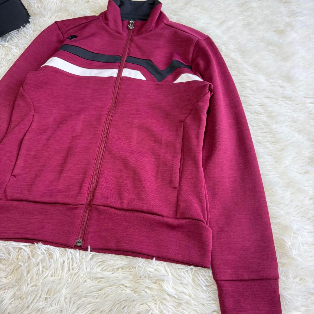 【デサントゴルフ】美品 ジップジャケット ボルドー Mサイズ レディース