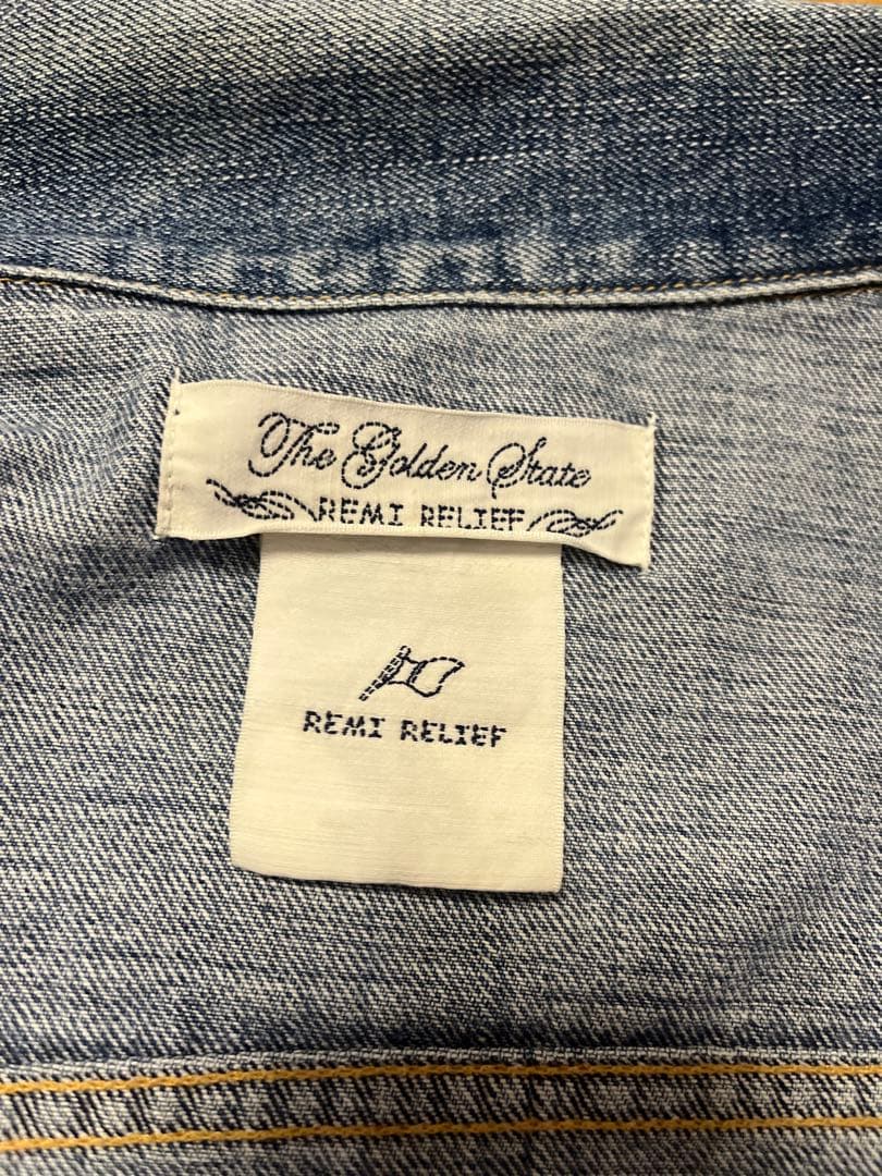 REMI RELIEF レミレリーフ　Gジャン　デニムジャケット　L