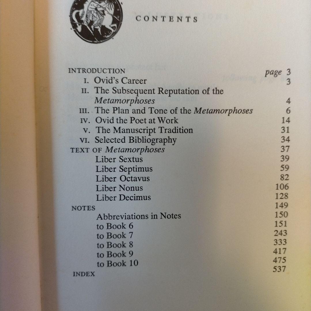 Ovid’s morphoses Book 6-10