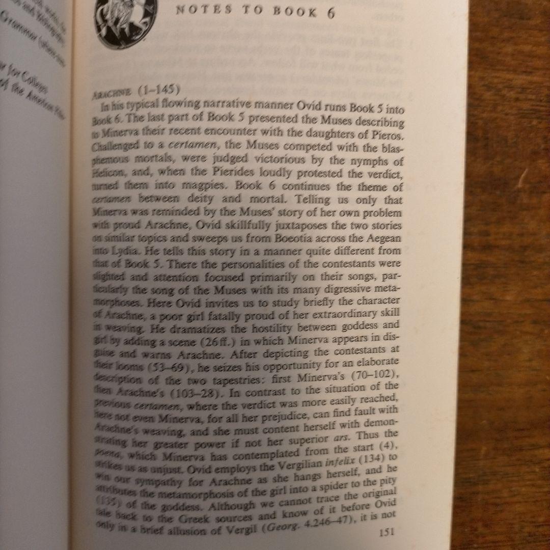 Ovid’s morphoses Book 6-10