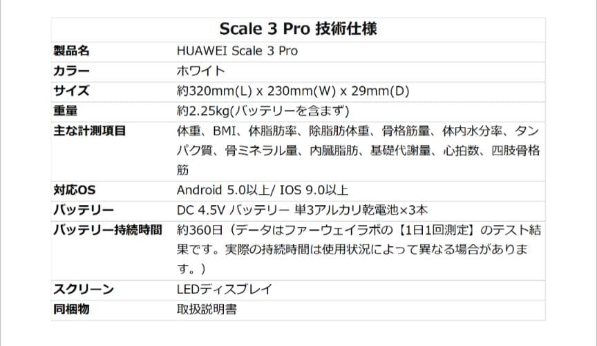 【新品未開封】HUAWEI Scale 3 Pro　体脂肪計