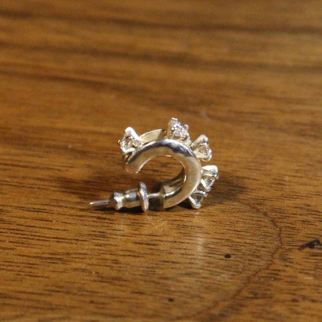 【美品】e.m.シルバーとジルコニアのピアス(片耳用)
