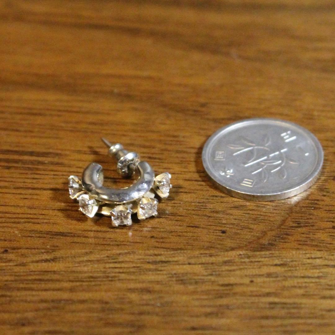 【美品】e.m.シルバーとジルコニアのピアス(片耳用)