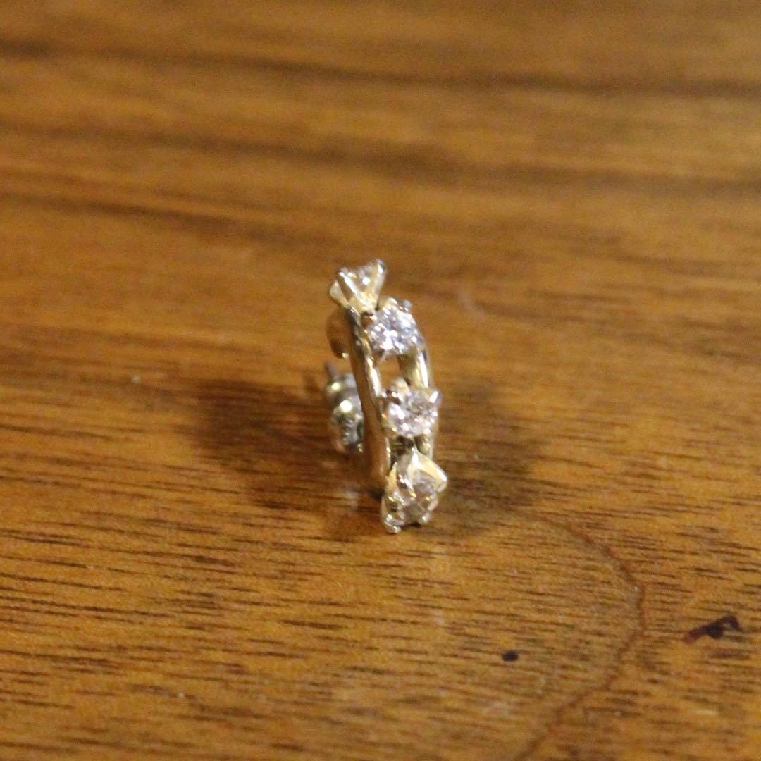 【美品】e.m.シルバーとジルコニアのピアス(片耳用)