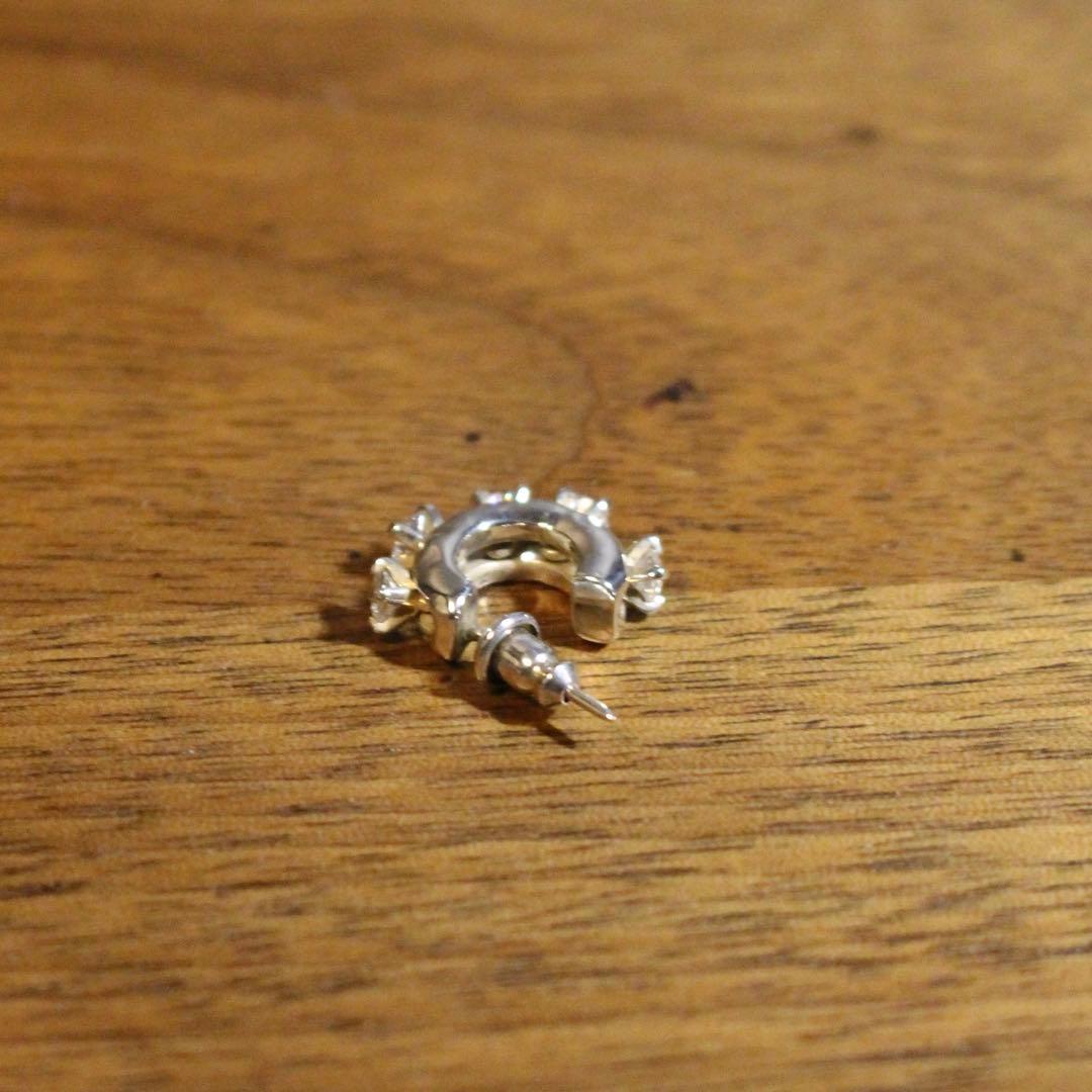 【美品】e.m.シルバーとジルコニアのピアス(片耳用)