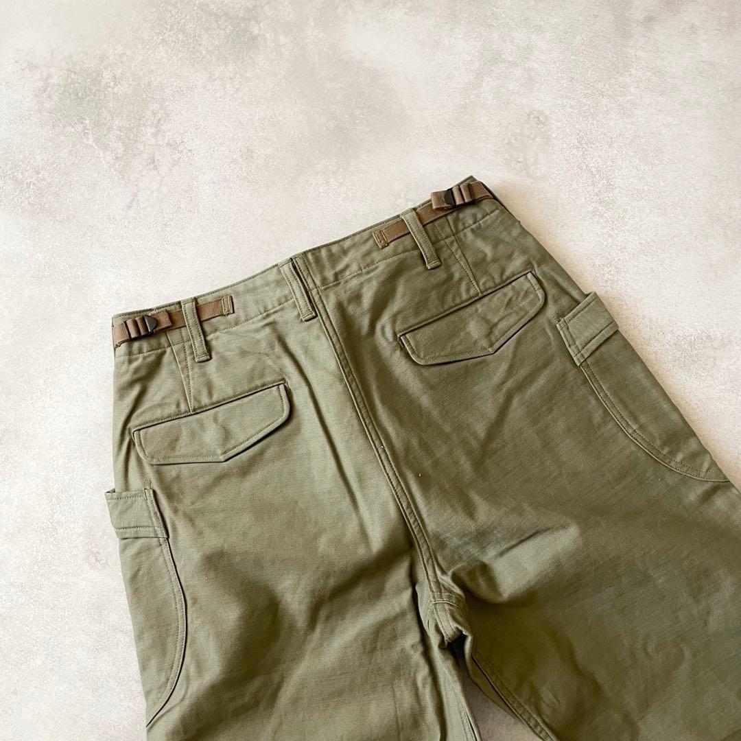 A VONTADE ファティーグパンツ バックサテン カーキ コットン S
