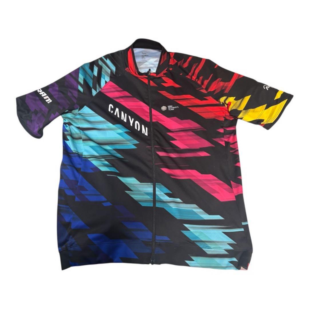 【美品】Rapha × CANYON サイクルジャージ XL マルチカラー半袖