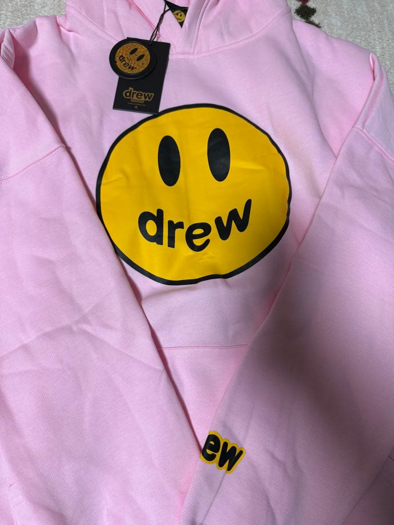 drew スマイリーフェイス パーカー ピンク 新品