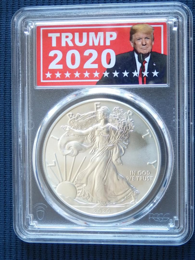 2020シルバー・イーグル・1ドルプルーフ銀貨PR70DCAM/トランプラベル