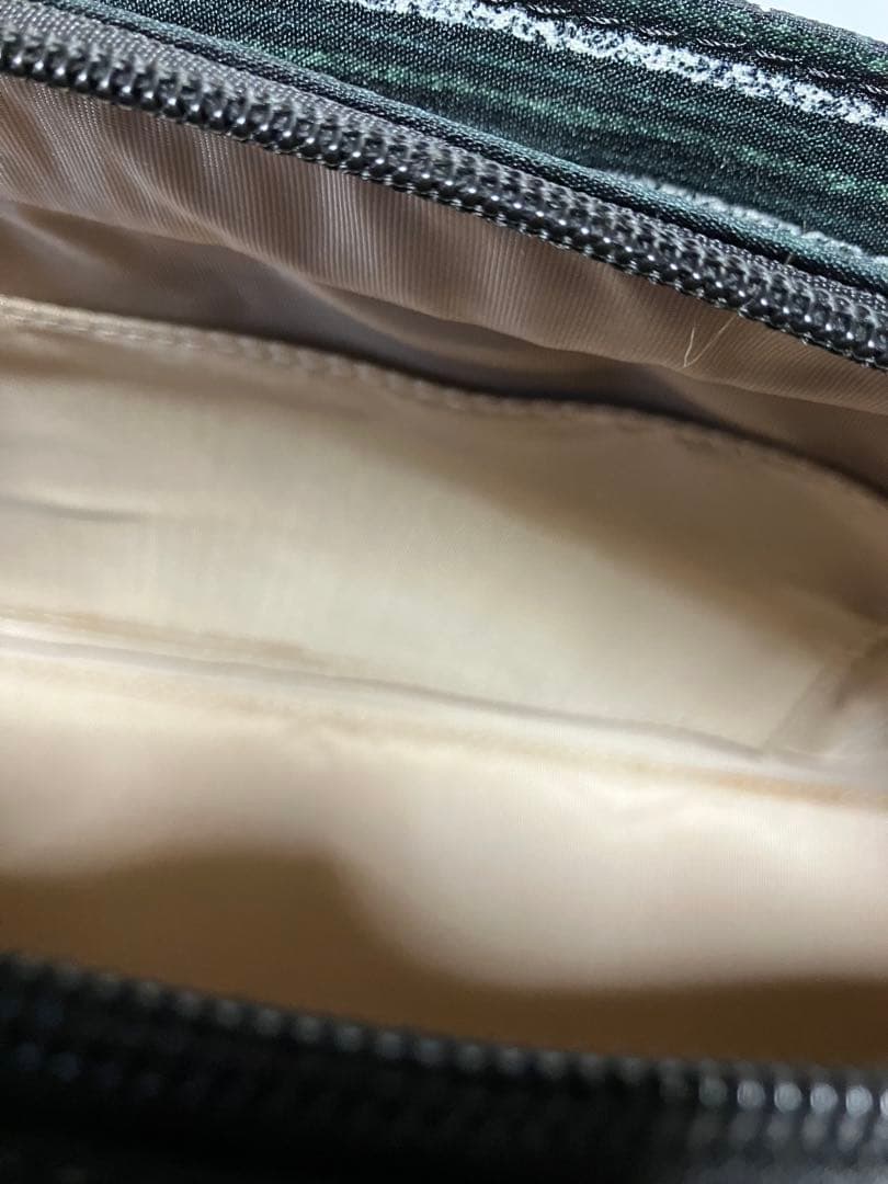 新品未使用 ✨深緑×白ストライプ柄利休バッグ