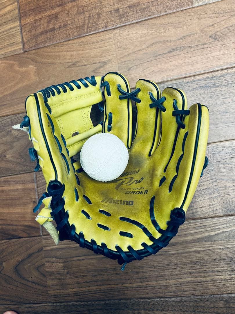 ミズノプロ　オーダー　軟式　内野手　坂本勇人　 黄色