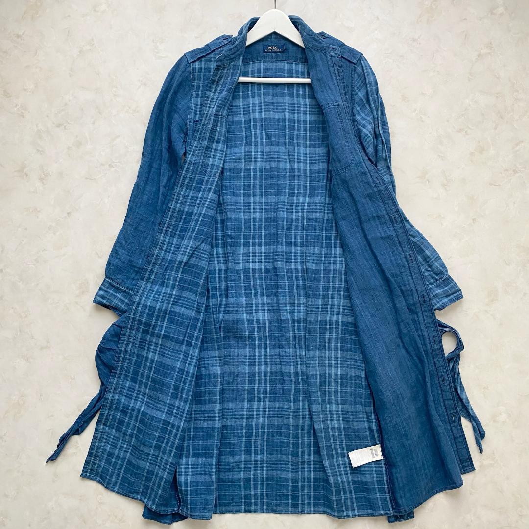 POLO RALPH LAUREN ラルフローレン リネンシャツワンピース