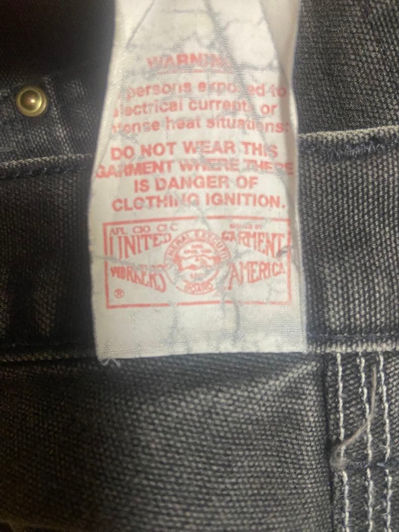 80s 90s 星タグ　Carhartt ダブルニー　USA製　ブラック