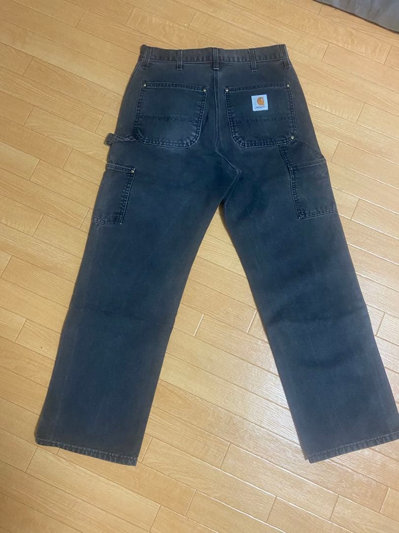 80s 90s 星タグ　Carhartt ダブルニー　USA製　ブラック