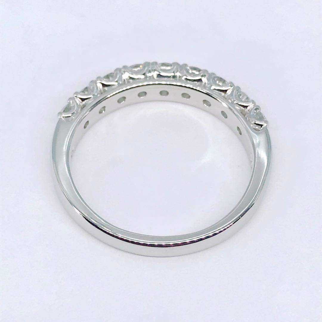 0.64ct タサキ ハーフエタニティ ダイヤモンドリング PT900 ダイヤ