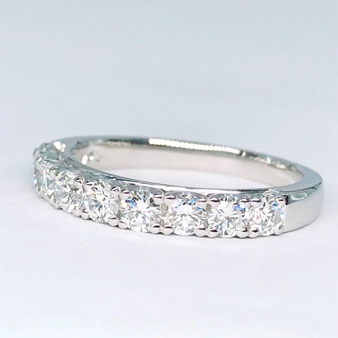0.64ct タサキ ハーフエタニティ ダイヤモンドリング PT900 ダイヤ