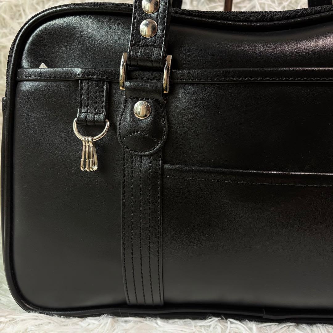 ✨極美品✨イーストボーイ スクールバッグ 自由の女神 ピンクビーナス レザー 黒