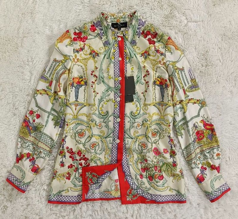 ETRO エトロ シルクブラウス シャツ 【サイズ40 L相当】【タグ付】