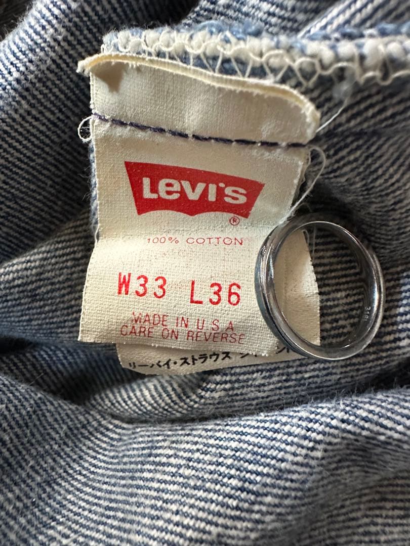 90s usa製 levi's501 デニムパンツ　ボタンフライ　ブルーデニム