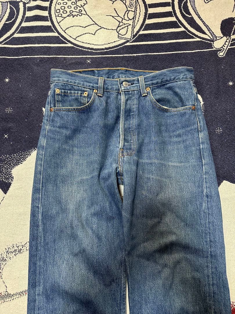 90s usa製 levi's501 デニムパンツ　ボタンフライ　ブルーデニム