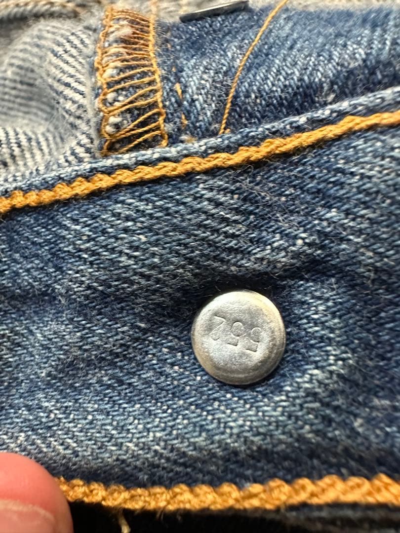 90s usa製 levi's501 デニムパンツ　ボタンフライ　ブルーデニム