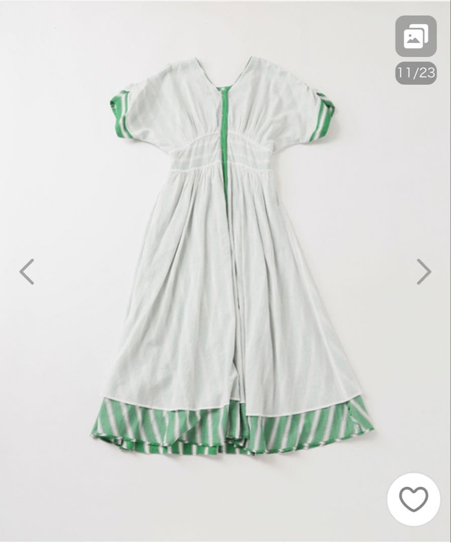美品ヌキテパ　コットンストライプワンピース