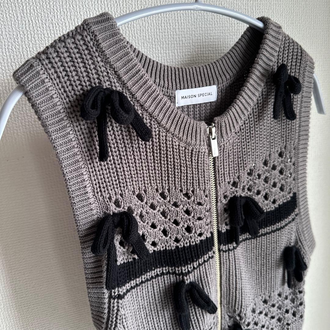トップス MAISON SPECIAL So Many Ribbons Vest