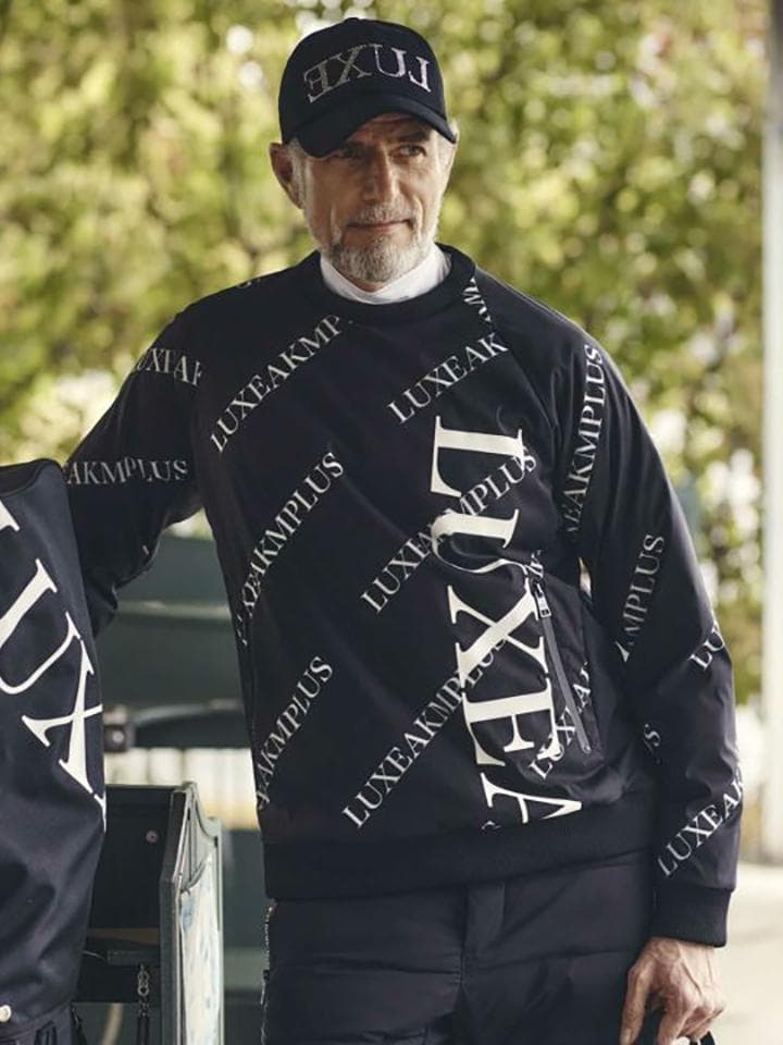 LUXEAKMPLUS 23AW バイカラー総柄中綿 スニードジャック ゴルフ