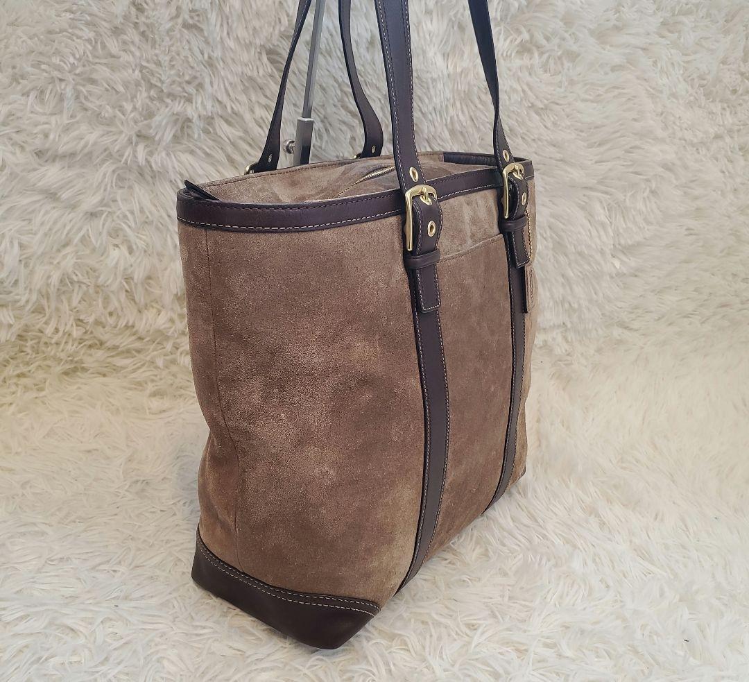 ⭐美品⭐COACH スエード トートバッグ ブラウン a4収納