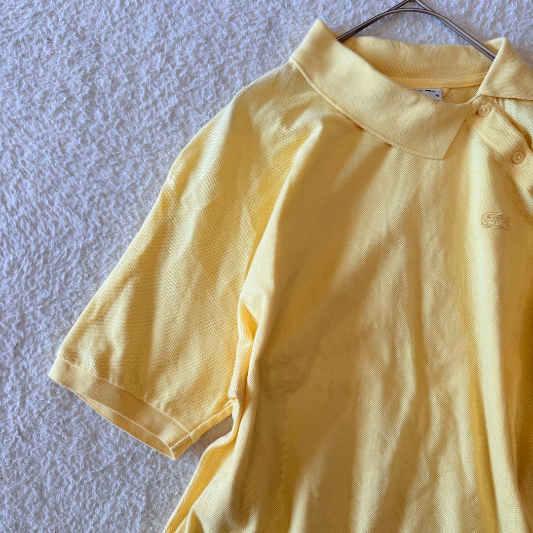 ラコステ ポロドレス ポロワンピース ロング スリムフィット 36 イエロー美品