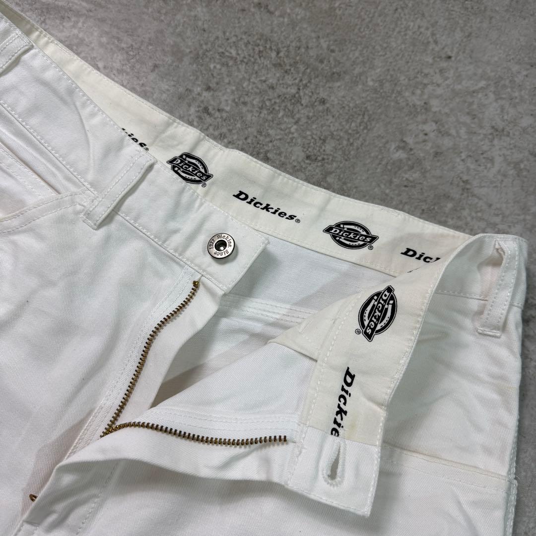 人気ホワイト■Dickies ディッキーズ【34】ダブルニー ペインター パンツ