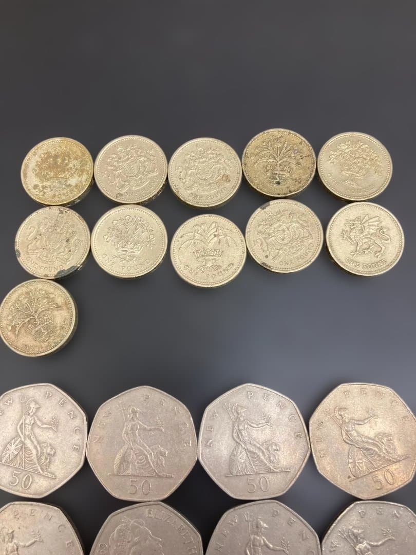 イギリス　紙幣・硬貨　合計　43ポンド