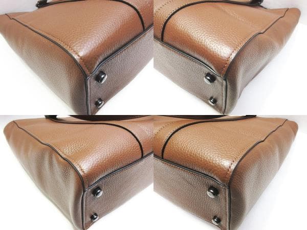 ● COACH レザー 2way トートバッグ ブラウン CR390 メンズ