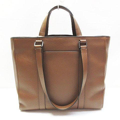 ● COACH レザー 2way トートバッグ ブラウン CR390 メンズ