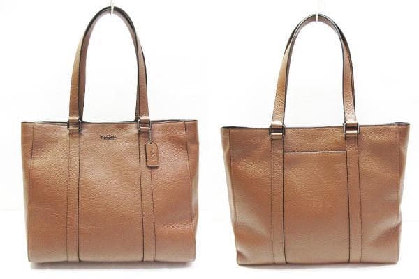 ● COACH レザー 2way トートバッグ ブラウン CR390 メンズ
