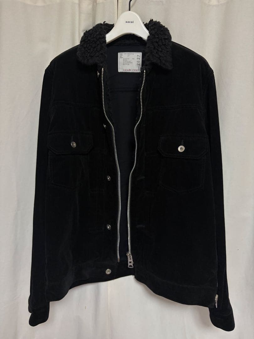 Mash sacai サカイ 21AW コーデュロイ ジャケット ボア