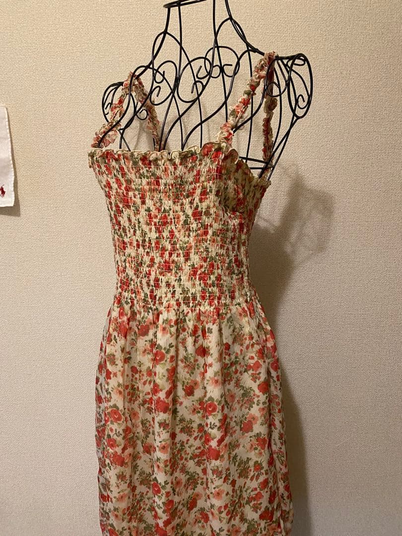 BLUGIRL 小花柄シルクキャミワンピース　size38
