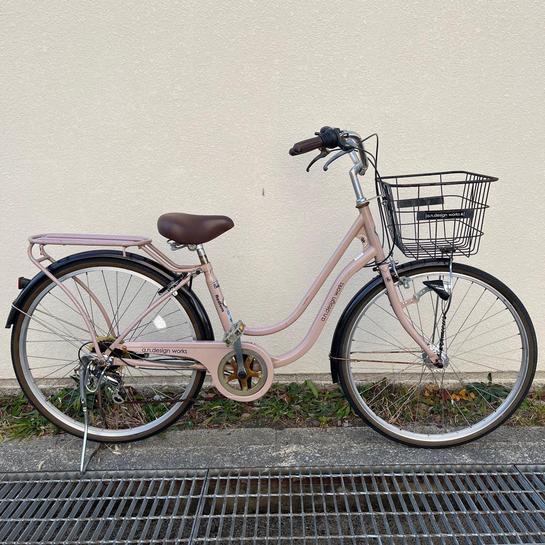 大阪　シティサイクル自転車　26インチ　6段変速　オートライト