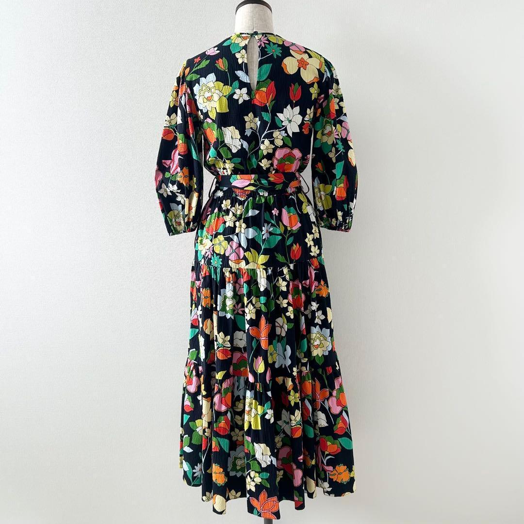 美品✨ケイトスペード　floral-print flared dress 花柄